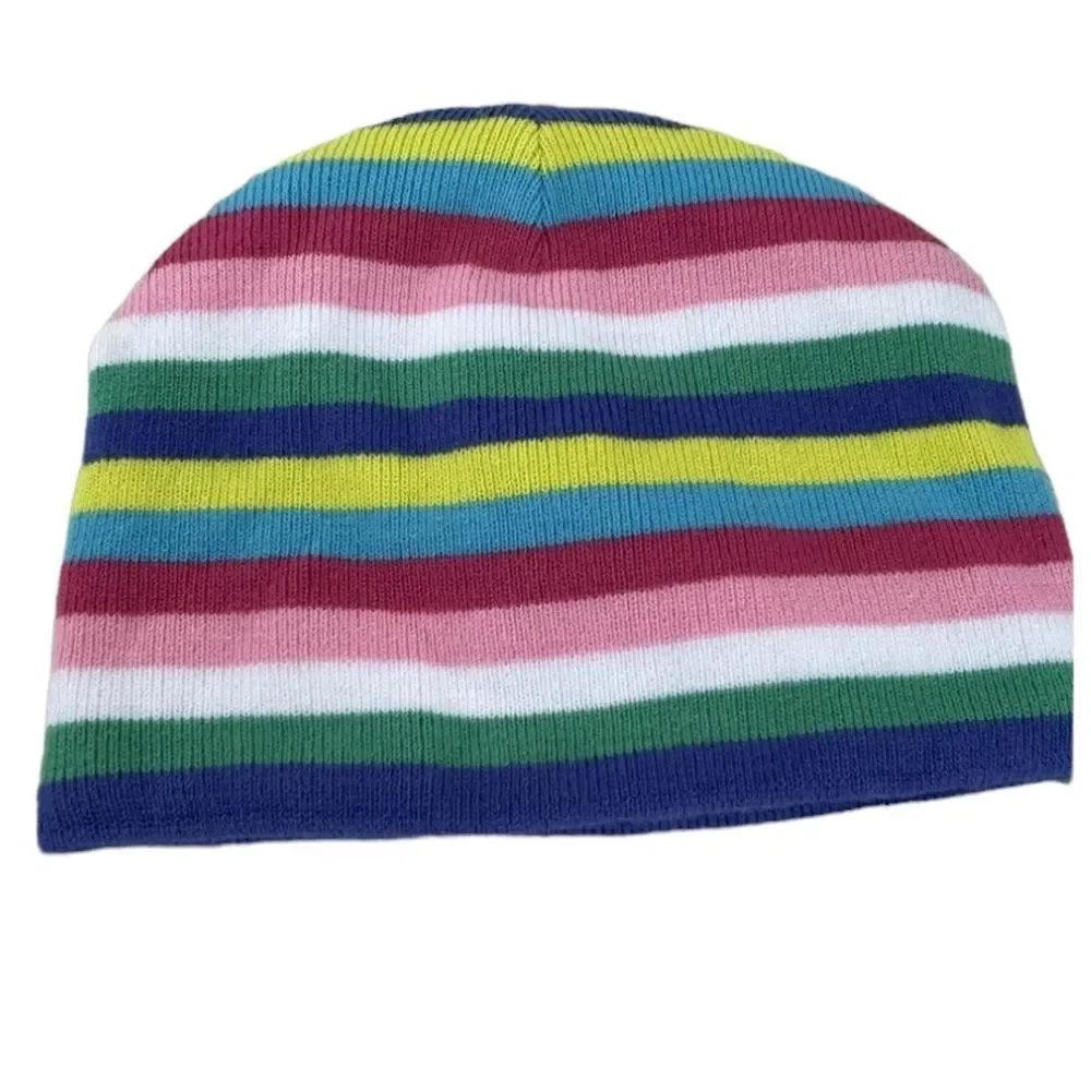 Carhartt Stripe Beanie Hat Youth Multicolored Fleece Lined Bright Winter